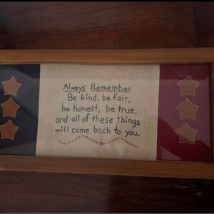 Inspirational Framed Wall Art with Stars